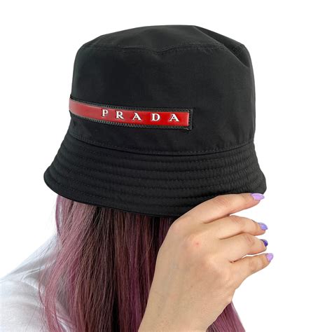 drill bucket hat prada|Prada Bucket Hats & Hats for Women .